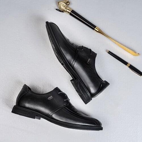 2020 New Mens Quality Cowhide Leather Shoes British Business Soft Leather Male Shoes Man Bridegroom Leather Dress Shoes 38-44