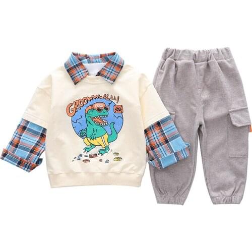 New Spring Autumn Baby Fashion Clothes Kids Boys Girl T Shirt Pants 2Pcs/sets Children Infant Clothing Toddler Cotton Sportswear