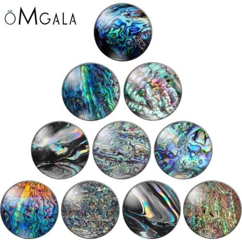 New Seashell abalone paua 10pcs 12mm/14mm/16mm/18mm20mm//25mm Round photo glass cabochon demo flat back Making findings