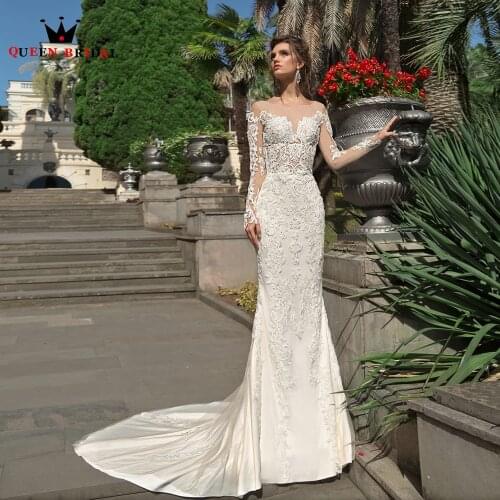 QUEEN BRIDAL Wedding Dresses With A Train