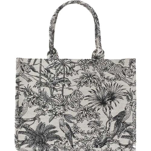 Luxury Fashion Shoulder Bags Women Canvas Bag Embroidery Large Capacity Tote Bag Portable Shopping Bag Travel Crossbody Handbag