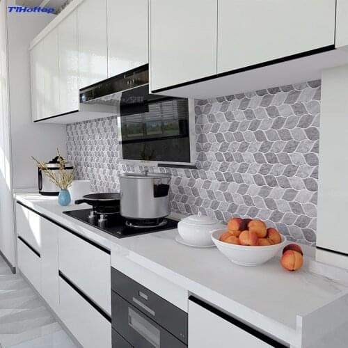 For Self Adhesive Imitation Marble Decal Waterproof Oil Resistant High Temperature Kitchen Wall Sticker Renovation Wallpaper