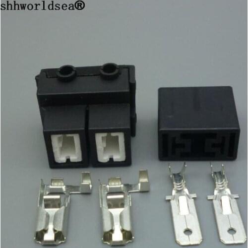 Shhworldsea 1sets /lot Ceramic Copper Bend H7 bulb socket,auto lamp base adapters car headlight connector car socket h3