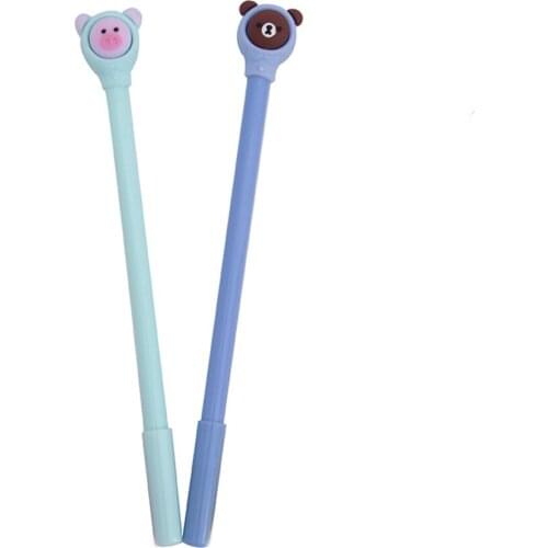 Cute Cartoon Gel Ink Pen Rollerball Pens Office School Supplies Black Ink 0.5mm