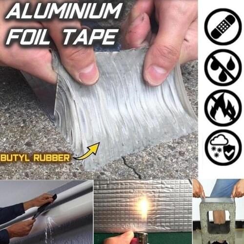 1PCS Super Strong Tape Aluminum Foil Butyl Wall Crack Roof Repair Tape Self-adhesive Repair Waterproof C8C2