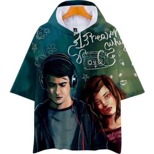 Printed 13 Reasons Why T-Shirt Hoodies Women/Men short Sleeve Hooded Sweatshirts 2019 Hot Sale Casual Trendy Streetwear T Shirt