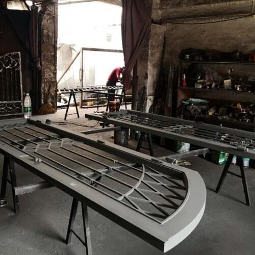 Hench 100% steel metal iron entrance patio barn style front door