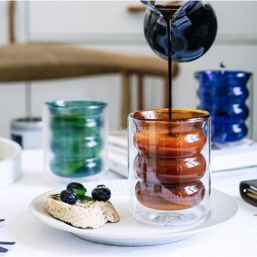 High Borosilicate Heat-resistant Double-layer Cup To Prevent Scalding Cartoon Cute Double-layer Glass Milk Coffee Glass