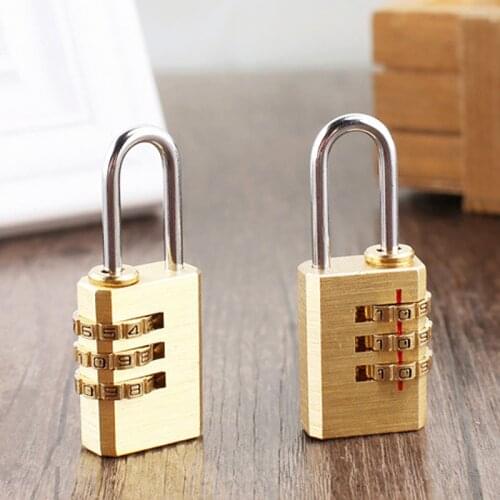 High Quality Solid Brass Lock Travel Password Luggage Lock Digit Combination Password Padlock Gym Locker Wardrobe Box Code Locks