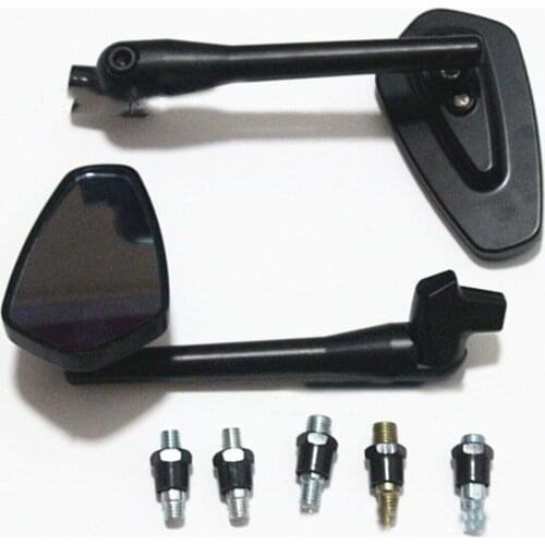 Pair Aluminum Motorcycle Side Mirror 8mm 10mm Universal Motorbike Rear View Mirrors Rotating 360 Degrees Rearview Mirror