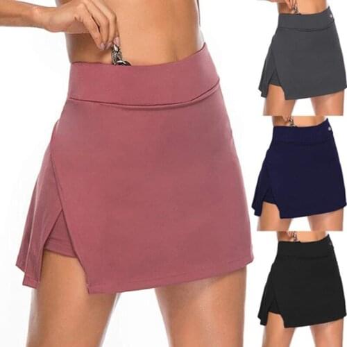 Women Summer Sexy Split Skirts Ladies Casual Solid Button Skirt Bodycon Short Mini Skirt Irregular A-line Bandage Skirt Clubwear
