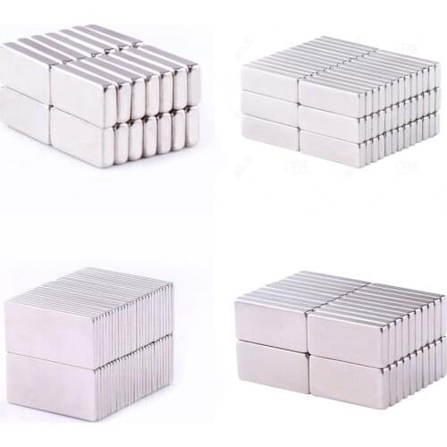 10pcs Neodymium Magnet Rare Earth Block Small Thin Rectangle Strong Crafts Fridge Permanent Magnet N35