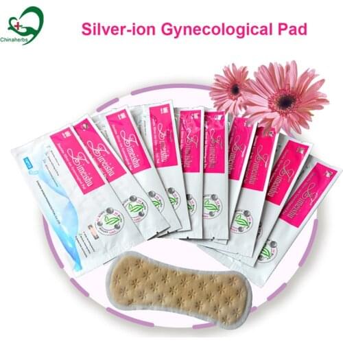 200 pcs/20 Packs Hebal Zimeishu Silver-ion Gynecological Pads Feminine Hygiene Period Panties Gaskets Female Vagina Care Pads
