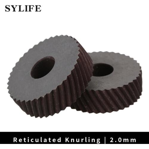 26mm Dia 2mm Pitch Diagonal Coarse Knurl Wheel Knurling Roller Pack of 2