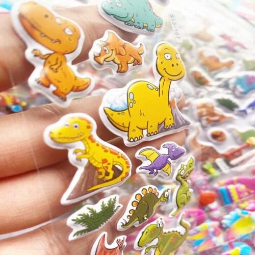 3D Kids Stickers, Cute Cartoon Bubble Stickers for Boys and Girls Birthday Gift, Reward Puffy Stickers for Children Anime Decor