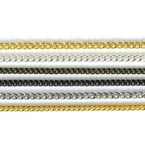 5 10 Meter Oval Link Brass Necklace Chains For Jewelry Making Diy Supplies Handmade Jewelry Accessories