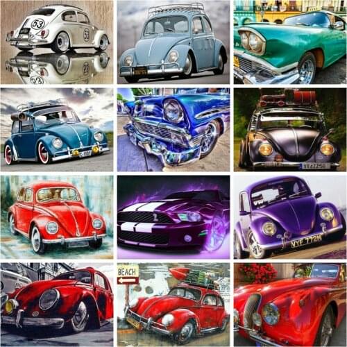 Full Drill Square Diamond Painting Car 5d Diy Mosaic Vehicle Cross Stitch Embroidery Home Decoration Gift