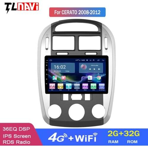 4G LTE 2G RAM 9 Inch HD Full Touch Android 10 Car DVD Player For KIA Cerato 2008-2012 Multimedia GPS Navigation System