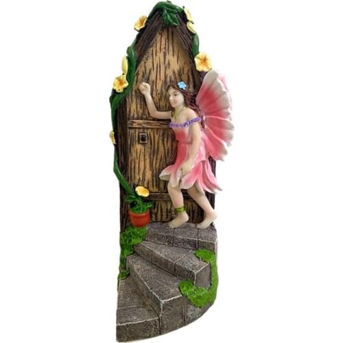 Large Pixie, Elf, Fairy Door - Tree Garden Home Decor Ornament - Fun Gift Figurine - H20cm