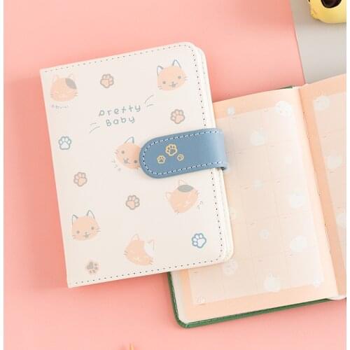 Bullet-Journalling/Travelers Journal/Planner/Cute Kitten Diary Notebook PU Leather Hardcover 14.5cm*11cm School/Office Supply