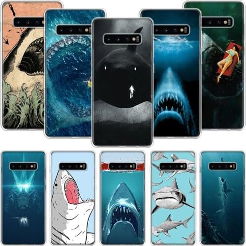 Ocean Monster Shark Swimming Phone Case For Samsung Galaxy A51 A71 A70 A50 A40 A30 A20E A10 A01 A21 A41 A20S A6 A7 A8 A9 Coque C
