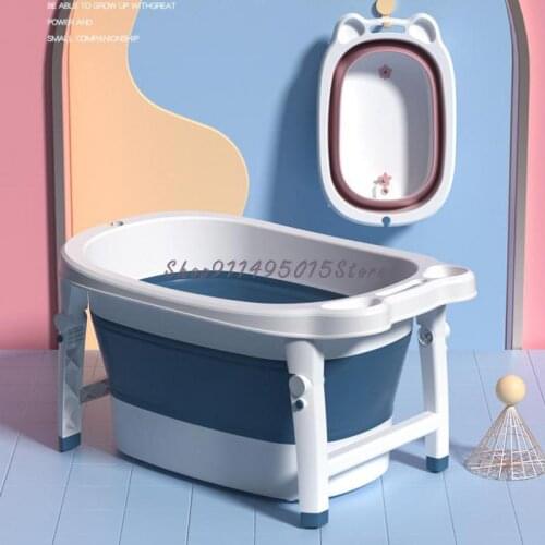Baby Bathtub Baby Bathtub Newborn Child Bathing Bucket Folding Bathtub Swimming Bathing Bucket Large
