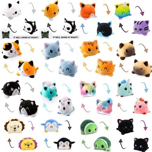 24 Styles Double Sided Cat Gato Kids Plushie Animals Unicorn Flip Doll Cute Toy Peluches For Pulpos Plush Stuffed Doll Plush Toy