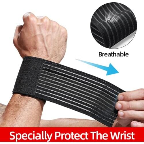 Elastic Sports Wrist Support Brace Running Basketball Wrist Guard Bandage Workout Gym Power Training Bracers
