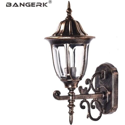 European Vintage Garden Wall light Outdoor Waterproof LED Lamps Wall Sconce Lighting Fixtures Porch Balcony Aisle Luminaire