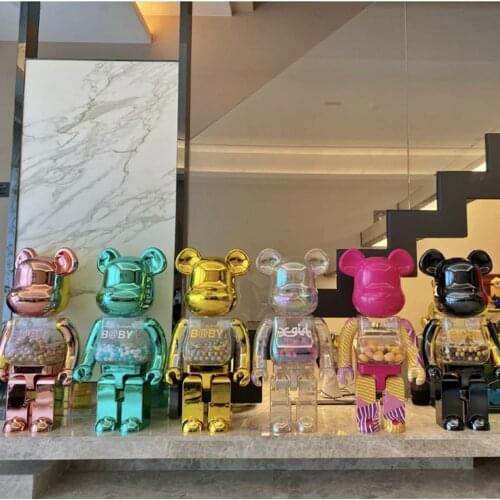 Bearbrick 28cm Lucky Cat Bearbricklys Action Figures Bear Dolls Collectible Model 400