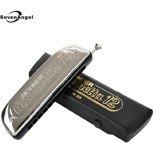 Germany Original 12/14 Hole 48 Tone Chromatic Harmonica HOHNER 255 /257 ABS Comb Key of C Ship shape Armonica Mouth Ogans