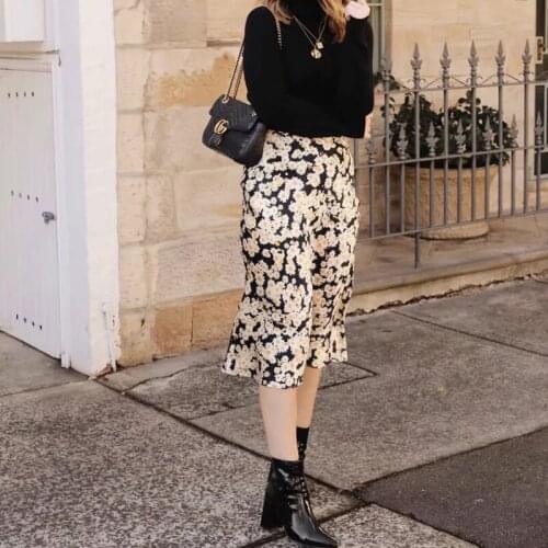 Summer Boho Beach Vintage Elastic High Waist Skirt Kwaii Retro Floral Leopard Print Skirts Womens 2019 Korean Fashion