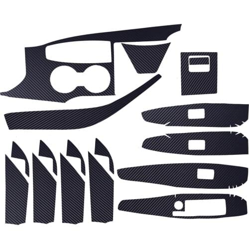 Carbon Fiber Style Interior Gear Shift Panel Decoration Trim Sticker Kit Styling Car Fit For Toyota Camry 2018 2019 2020