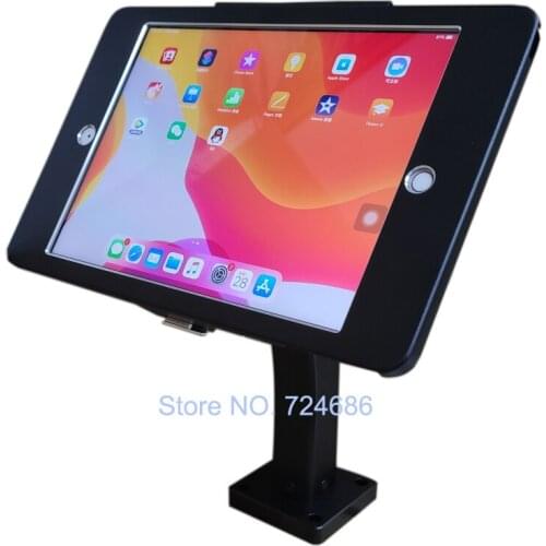 For ipad 2/3/4/air/pro 9.7" table holder stand safety desk locked mounting display POS kiosk bracket on trade fair or exhibition