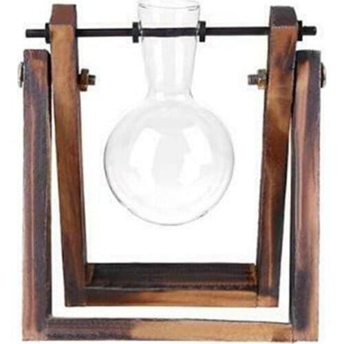 Home Decor Clear Glass Lamp Shaped Vase Planter Terrarium Table Desktop Hydroponics Plant Bonsai Flower Pot Hanging Pots