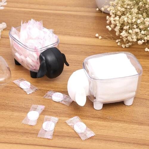 1 pcs Small Sheep Storage Tank Plastic Desktop Storage Box Toothpick Cotton Swab Box Storage Organizer Plastic Box Organizer Box