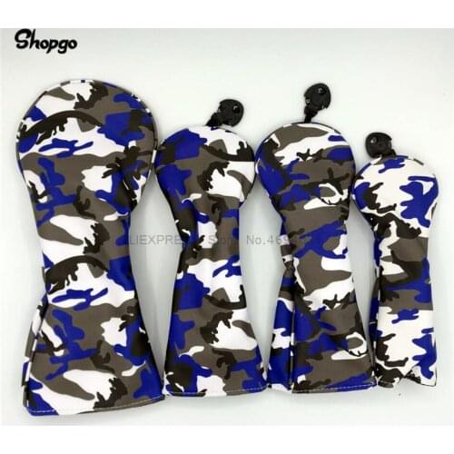NEW Camouflage Golf Woods Headcovers Golf Driver Fairways Hybrid Covers 135ut Mascot Novelty Gift