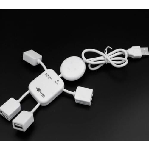 New 4 Port Hub High-Speed USB1.1 Humanoid Splitter Cable Adapter For Laptop PC