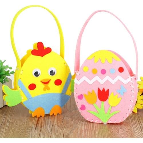 Easter Handmade Flower Basket Crafts Kids Creative Material Package Parent-child Puzzle DIY Childrens Toys