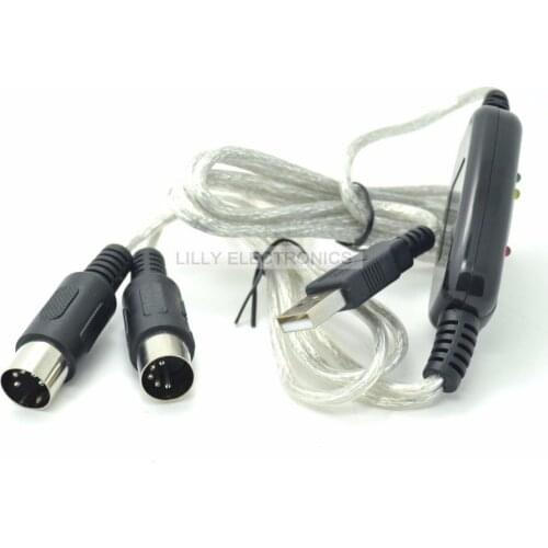 USB to MIDI Keyboard Interface Converter Cable Adapter