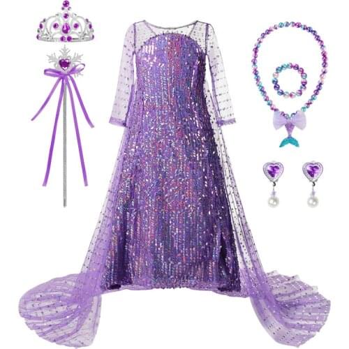 Elsa Girls Dress Princess Dresses Teenagers Kids Dresses For Girls Children Clothing Anna Elsa Party Snow Queen Cosplay
