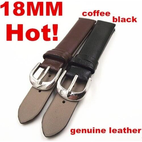 1PCS High quality 18MM 20MM 22MM genuine leather band Watch band watch straps waterproof watch strap black ,brown- WBB86
