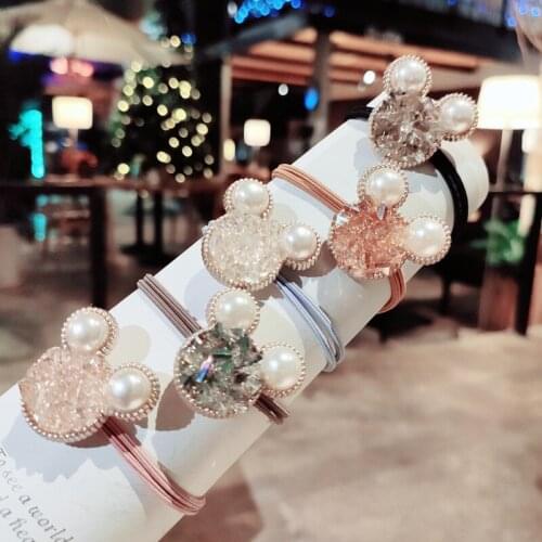 Disney princess cartoon Mickey mouse hair ring hair circle girl hair ring jewelry rubber band lady doll Accessory head hair rope