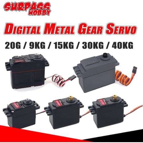SURPASS HOBBY Waterproof Metal Gear Servo 20g 9kg 15kg 30kg 40kg Digital Servo Motor High Torque for 1/8 1/10 RC Car Traxxas