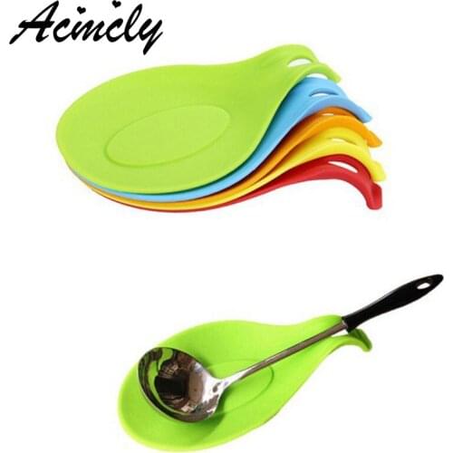 Silicone Insulation Spoon Rest Heat Resistant Placemat Drink Glass Coaster Tray Spoon Pad Mat Pot Kitchen Accessories CC1379/10