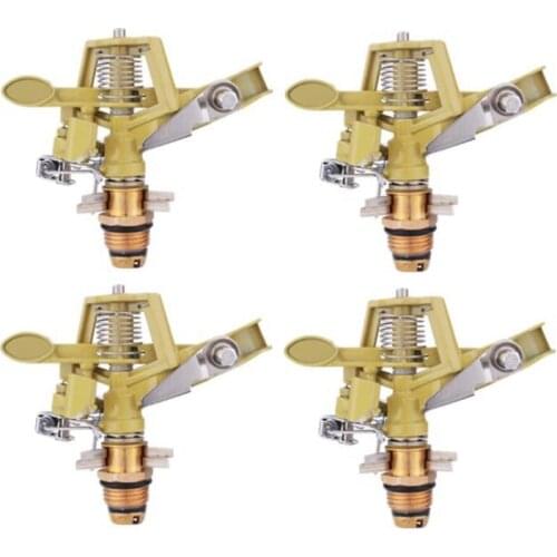 4Pcs 1/2 Inch Heavy Duty Impact Sprinkler Head Perfect for Watering Large Gardens Hose End Sprinklers Watering Tools