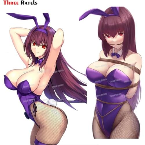 Three Ratels A214 Sexy Bunny Hot Girl Scathach Fate Car Sticker Game Decals For Rear Windshield Trunk Decoration JDM Waterproof