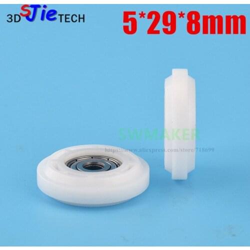 1pcs 5*29*8mm bearing pulley, sliding door window, convex Y wheel for 3D printer / engraving machine / 2020 profiles