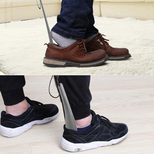 1Pc Pratical Shoehorn Stainless Steel Shoe Horn Spoon Shoes Lifter Tool 19CM Portable Elderly Pregnant Woman