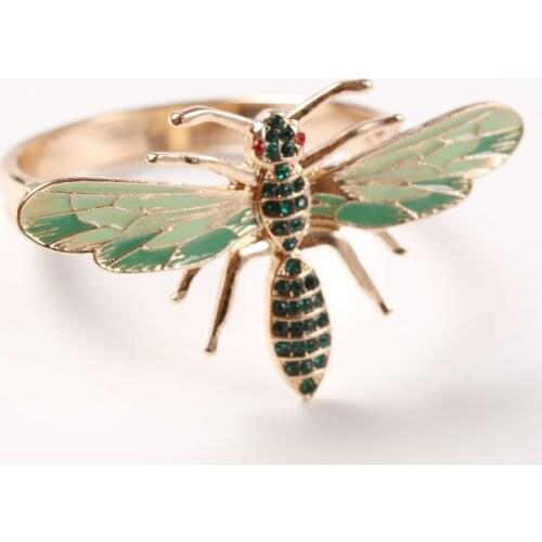 10pcs/lot New Animal Insect Napkin Ring Metal Napkin Button Pastoral Style Tableware Napkin Ring Desktop Decoration